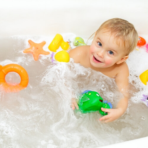 A kid-friendly bathroom can grow to suit their changing needs. 