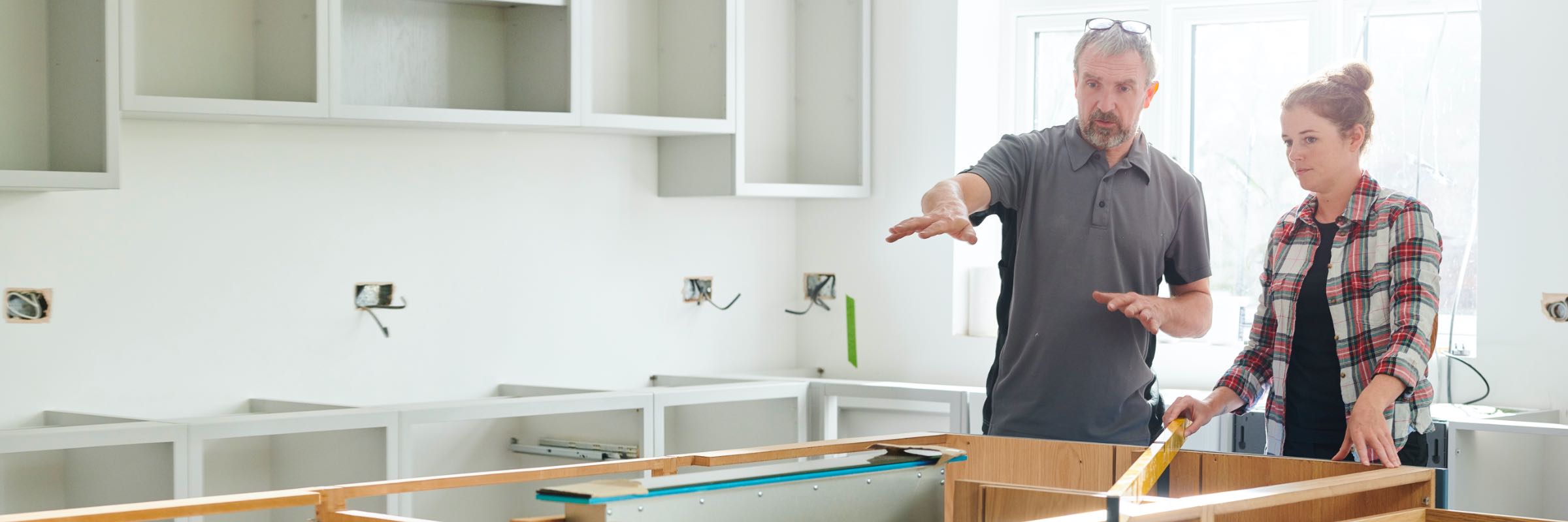 Measuring a kitchen island