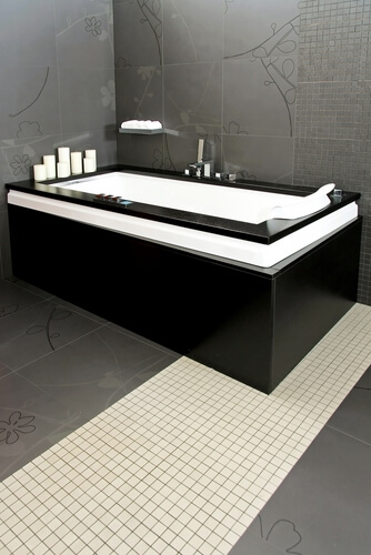 For something different, give your bathroom an industrial design. 