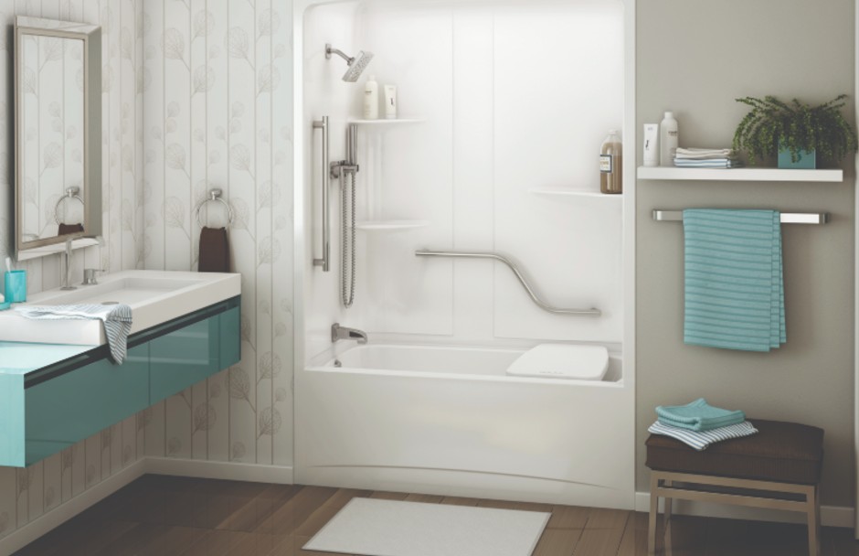 MAAX Allia Tub Shower Combination With Safety Rail