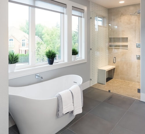 The home bathroom can contain a space for getting ready.