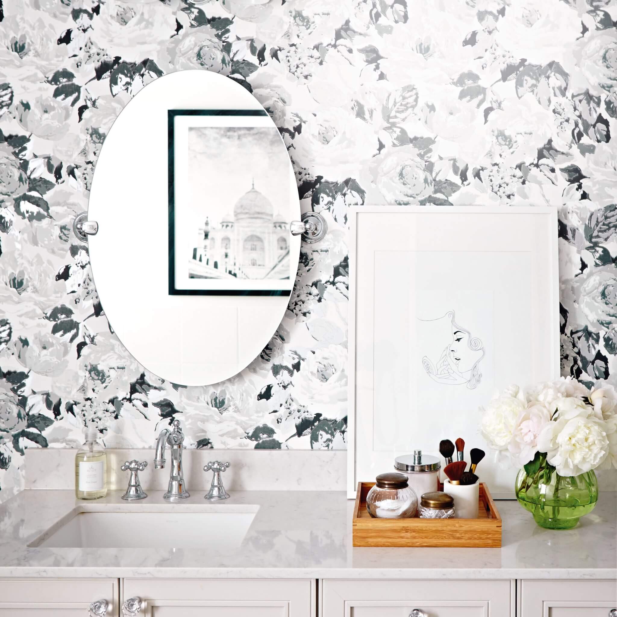 10 Simple Ways to Revitalize Your Old Bathroom - Replace Your Wallpaper