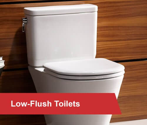 low-flush toilets